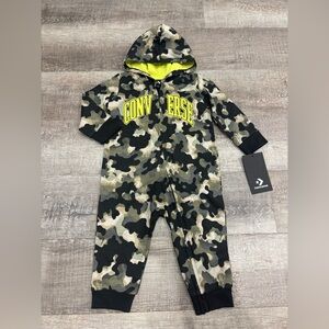 Converse Kids Camo Footie - Black, Green, and Tan